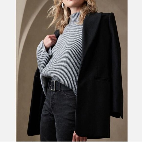 Banana Republic High Rise Straight Ankle Jeans Black Wash 25/0 PETITE RT$110 - Picture 3 of 11